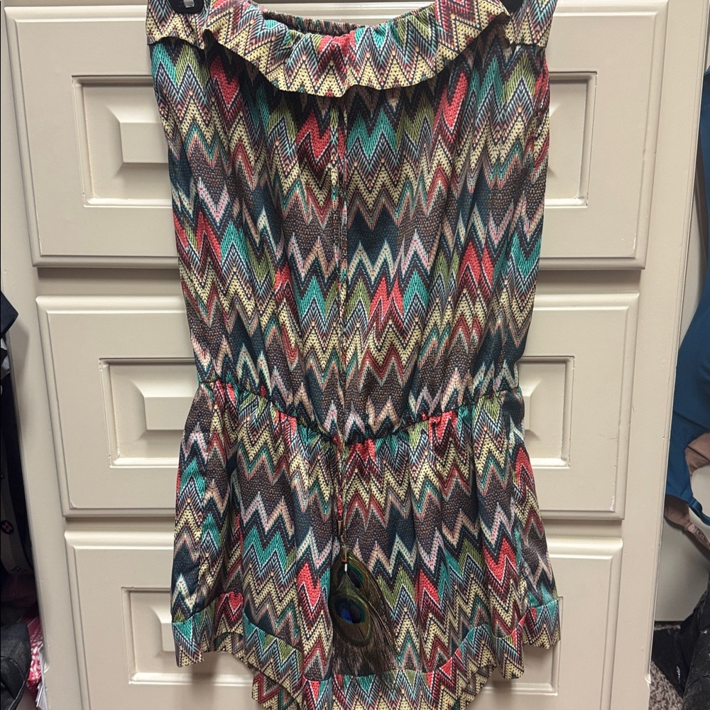 Gracia Multicolor Chevron Romper